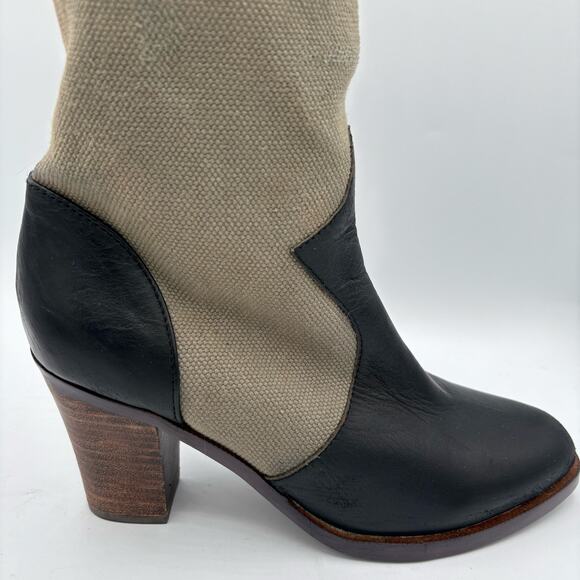 Faryl Robin for Free People Tall Boots in Tan and Black, size 8 - Picture 4 of 8